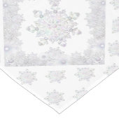 Witte sneeuwvlok korte tafelloper (Hoek)