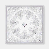 witte sneeuwvlok magneet (Voorkant)
