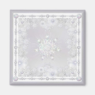 witte sneeuwvlok magneet