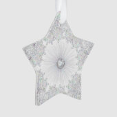 witte sneeuwvlok ornament (voorkant)