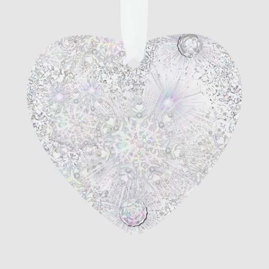 witte sneeuwvlok ornament (voorkant)