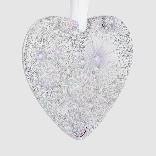 witte sneeuwvlok ornament (voorkant)