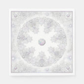 Witte sneeuwvlok servet (Voorkant)