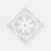 Witte sneeuwvlok servet (Hoek)