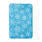 Witte sneeuwvlokken badmat (Voorkant Verticaal)