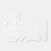 Witte sneeuwvlokken bedankdoosjes (Uitgevouwen)
