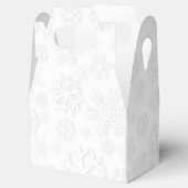 Witte sneeuwvlokken bedankdoosjes (Geopend)