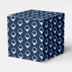 Witte sneeuwvlokken blauw geschenk bedankdoosjes