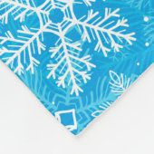 Witte sneeuwvlokken fleece deken (Hoek)