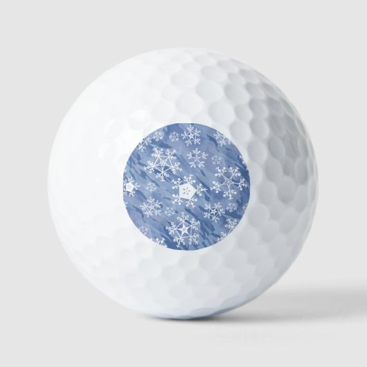 Witte sneeuwvlokken golfballen (Voorkant)