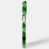 Witte sneeuwvlokken, Groen, Jouw naam, Personalise Case-Mate iPhone Case (Achterkant / Rechts)