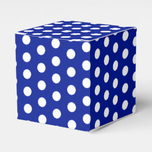 Witte sneeuwvlokken kobalt blauw cadeau bedankdoosjes