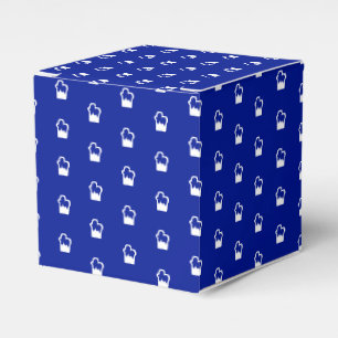 Witte sneeuwvlokken kobalt blauw cadeau bedankdoosjes