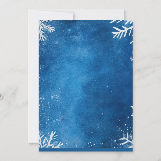 Witte Sneeuwvlokken Lelijke Trui Kerstfeest Kaart (Achterkant)