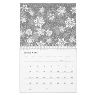 Witte Sneeuwvlokken Luxe Grijs Elegante Kerstmis Kalender