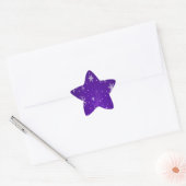 Witte sneeuwvlokken met blauw-Paarse achtergrond Ster Sticker (Envelop)