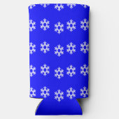 Witte sneeuwvlokken op blauw (Achterkant)