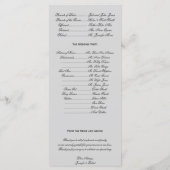 Witte sneeuwvlokken op zilveren bruiloft programma (Achterkant)