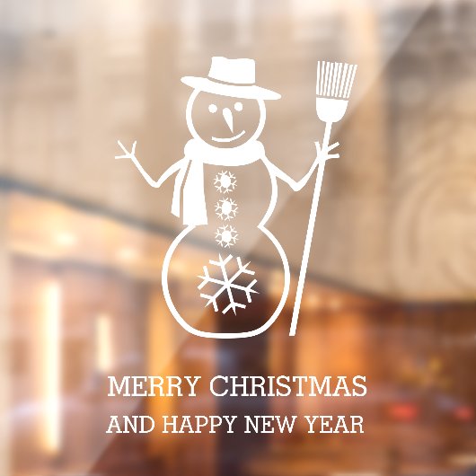 Witte sneeuwvlokken raamsticker (Vel 2)