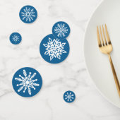 Witte sneeuwvlokken saffier blauw confetti (Groep)