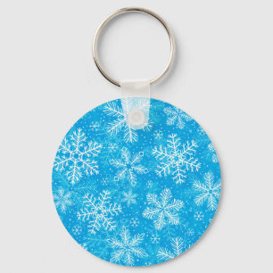 Witte sneeuwvlokken sleutelhanger