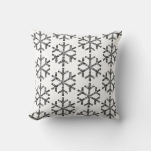 Witte sneeuwvlokken voor bank chaise lounge kussen