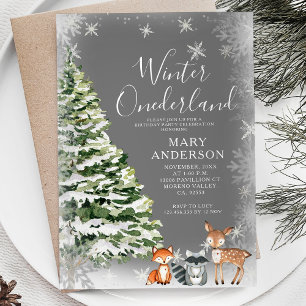 Witte Sneeuwvlokken Winter Onederland 1e verjaarda Kaart