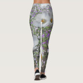 Witte snijbloemen Leggings van lentevloeren (Achterkant)