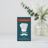 Witte snor Personal Chef visitekaartje (Staand voorkant)