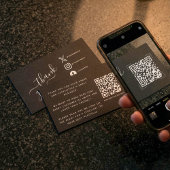 Witte social media iconen dank u korting informatiekaartje