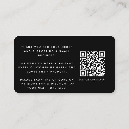 Witte sociale mediacictogrammen qrcode bedankt voo informatiekaartje (Achterkant)