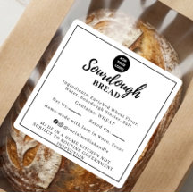 Witte Sourdough Ingrediënten Cottage Wet Sticker