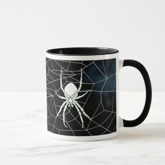 Witte spin in web, webbing mok (Rechts)