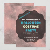 Witte Spinnenwebben op Roos Gouden Achtergrond Hal Kaart (Voorkant / Achterkant)