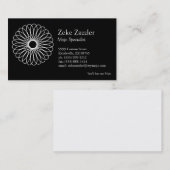 Witte spirograaf visitekaartje (Voorkant / Achterkant)