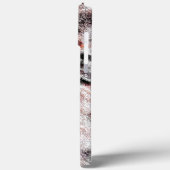 Witte sponsachtige textuur in zwarte rode vlekken Case-Mate iPhone case (Achterkant / Links)