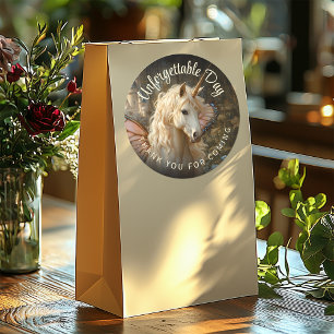 Witte Sprookjesachtige Roze Vlindervleugels Bos Ee Ronde Sticker