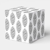 Witte Spruce Cone Gift Box Bedankdoosjes (Achterkant)