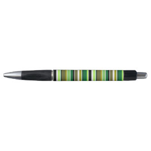 Witte staafjes met fijne groene streep pen