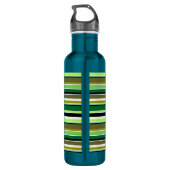 Witte staafjes met fijne groene streep waterfles (Achterkant)