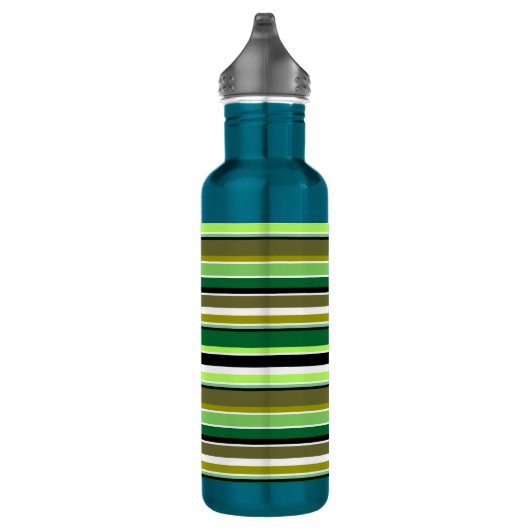 Witte staafjes met fijne groene streep waterfles  (Rechts)