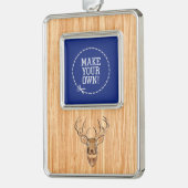 Witte staartenkop Hout Verzilverd Kader Ornament (Links)