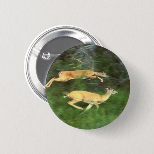 witte staarthert ronde button 5,7 cm (Voorkant /achterkant)