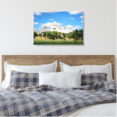 Witte stad Ostuni met olijfbomen, Puglia canvas Afdruk (Insitu (Slaapkamer))