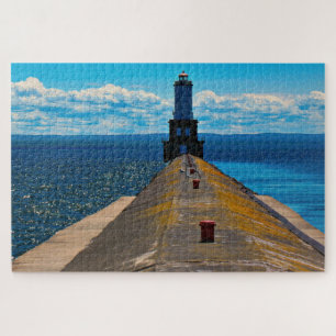 Witte Stad Vuurtoren Legpuzzel