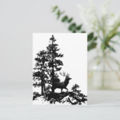  Witte Stag Deer Briefkaart (Staand voorkant)