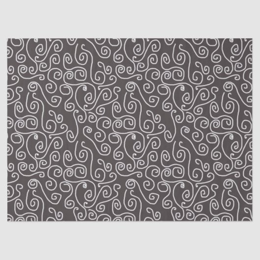 Witte stalen op grijs tissuepapier (Voorkant)