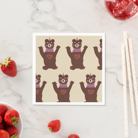 Witte Standaard Cocktail Papier Servetten Beer (Insitu)