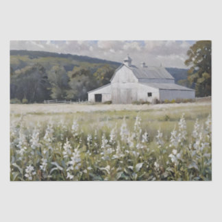 Witte Standvastige Schuur Decoupage Tissuepapier