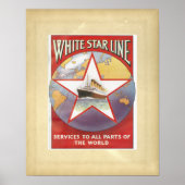  witte-Star cruiseschepen Poster (Voorkant)